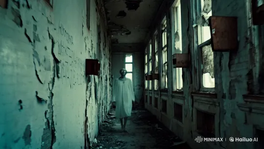 Abandoned Asylum: Haunting Tale of a Tortured Spirit – AI Generated Video | Hailuo AI