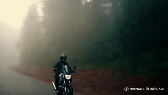 Dawn's Fog: A Solitary Rider's Mysterious Journey – AI Generated Video | Hailuo AI