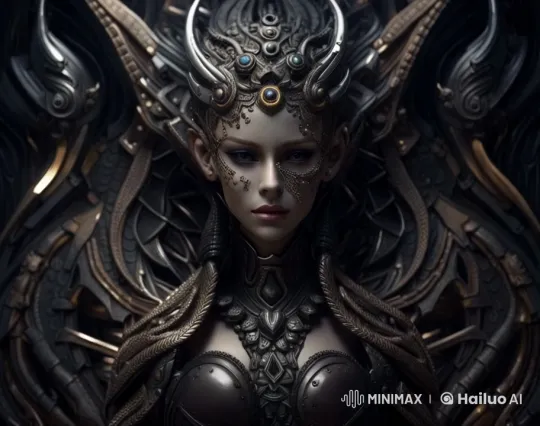 Gothic Princess in Intricate Armor Smiles at Camera – AI Generated Video | Hailuo AI