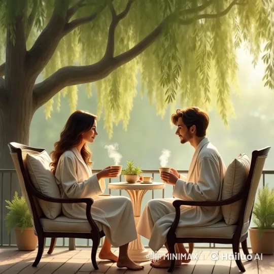 Couple Enjoying Intimate Morning Coffee on Balcony – AI Generated Video | Hailuo AI