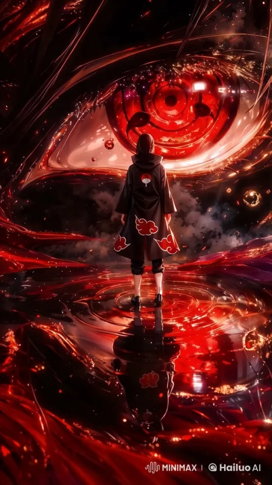 Mysterious Figure Stands Before Enigmatic Red Eye – AI Generated Video | Hailuo AI