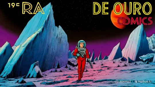 1950s Sci-Fi Magazine Cover: Space Explorer's Journey – AI Generated Video | Hailuo AI