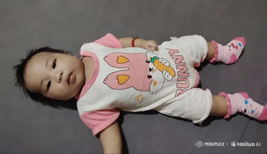 Baby in Bunny Suit Showcases Energetic Dance and Kungfu Moves – AI Generated Video | Hailuo AI