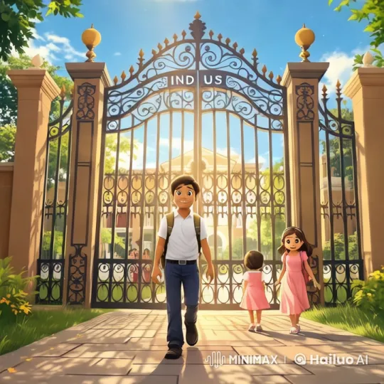 New Student Welcomed by Animals at INDUS School – AI Generated Video | Hailuo AI