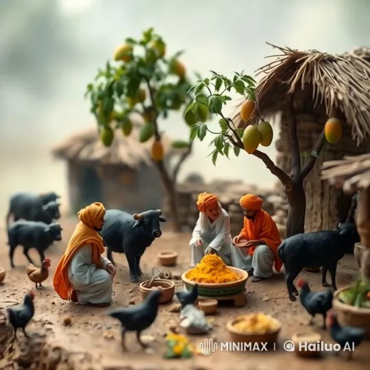 Traditional Gathering in Serene Rural Landscape – AI Generated Video | Hailuo AI