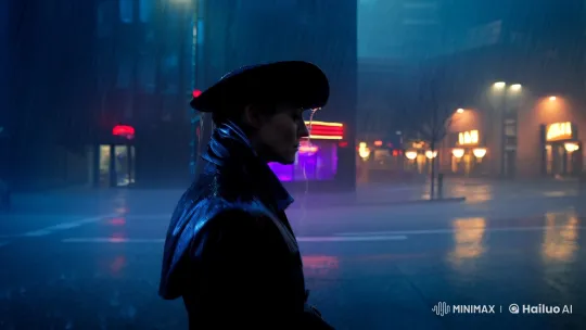 Noir-Inspired Cinematic Scene: Slow Motion and Mood – AI Generated Video | Hailuo AI