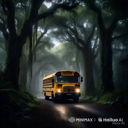 Mystical Forest with Yellow School Bus – AI Generated Video | Hailuo AI