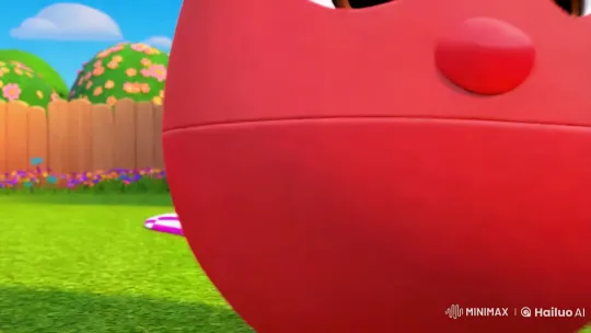 Animated Child and Friends Interact with Playful Egg in Whimsical Backyard – AI Generated Video | Hailuo AI