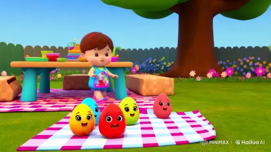 Lalafun Backyard Adventure: Surprise Eggs and Joyful Discovery – AI Generated Video | Hailuo AI