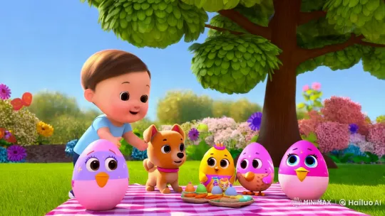 Whimsical Backyard Adventure with Animated Eggs and Animal Friends – AI Generated Video | Hailuo AI
