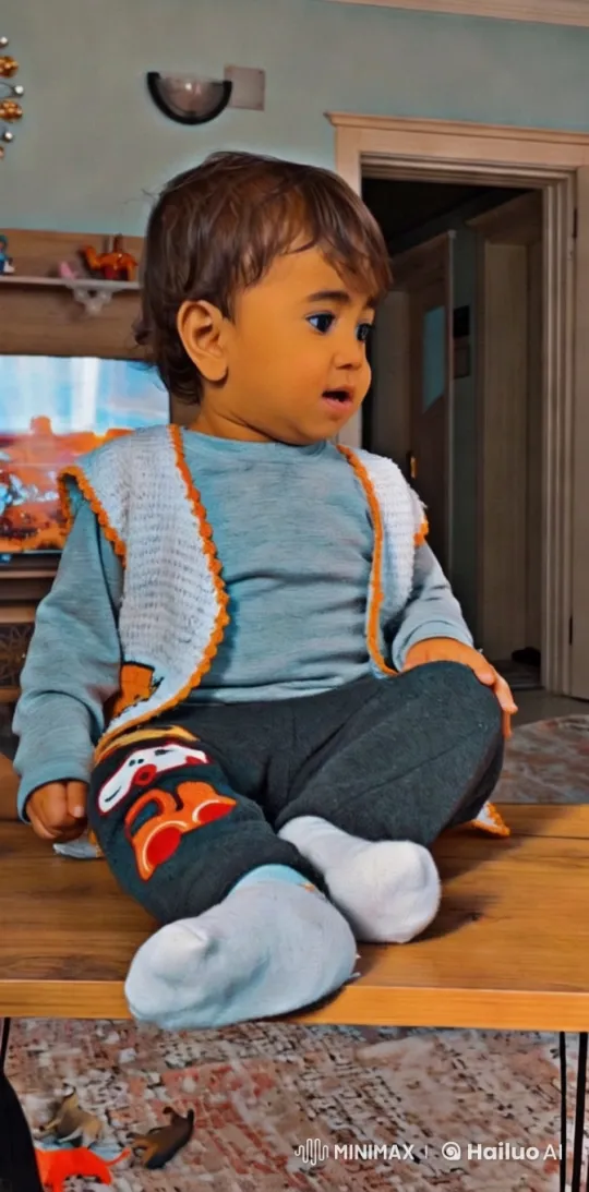 Toddler Performs Energetic Kung Fu Dance on Table – AI Generated Video | Hailuo AI