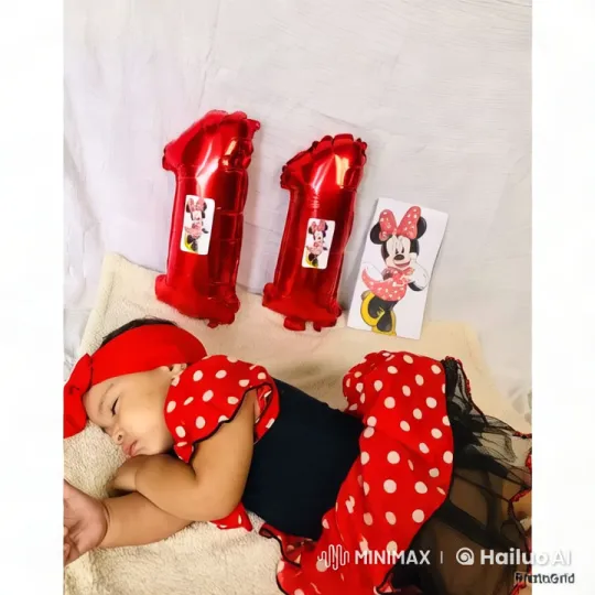 Child Celebrates in Minnie Mouse-Themed Play – AI Generated Video | Hailuo AI