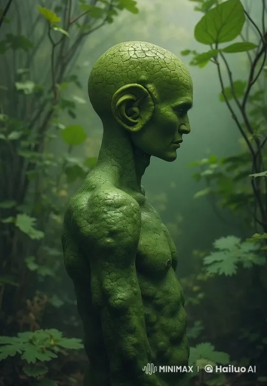 Enigmatic Forest Creature in Misty Green Setting – AI Generated Video | Hailuo AI