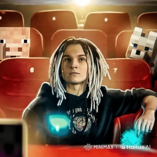 Aesthetic Video with White Dreadlocks Figure in Red Chair – AI Generated Video | Hailuo AI