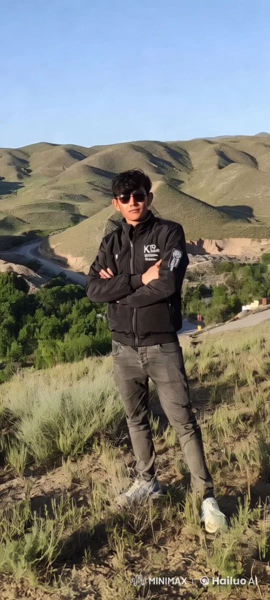 Confident Young Man in Scenic Hillside Setting – AI Generated Video | Hailuo AI