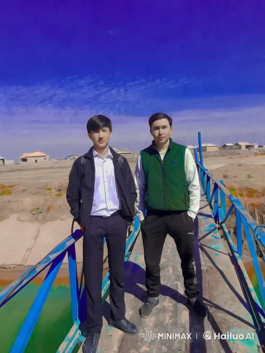 Aesthetic Video of Men on Bridge with Serene Landscape – AI Generated Video | Hailuo AI