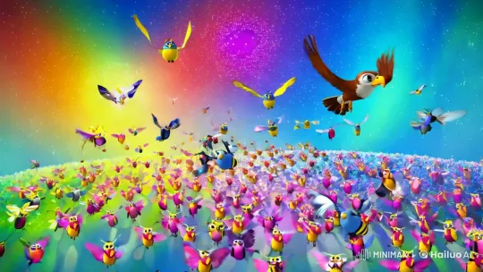 Magical Harmony: Synchronized Sky Dance – AI Generated Video | Hailuo AI
