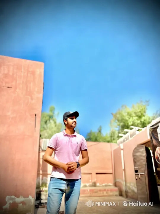 Young Man in Tranquil Courtyard with Rustic Charm – AI Generated Video | Hailuo AI