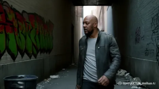 Bald Man Defeats Thugs in Gritty Alleyway – AI Generated Video | Hailuo AI