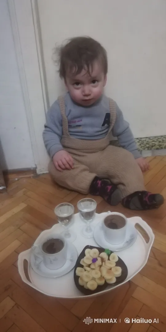 Baby Dancing Cheerfully Near White Door – AI Generated Video | Hailuo AI