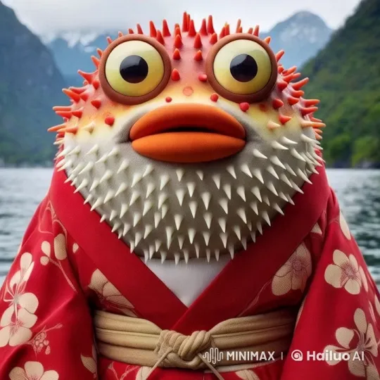 Anthropomorphic Pufferfish Tells a Joke in Scenic Setting – AI Generated Video | Hailuo AI