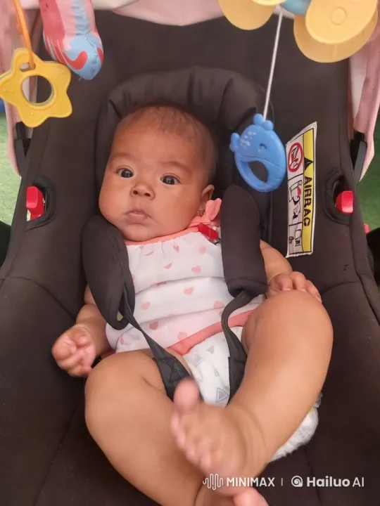 Baby in Cozy Car Seat with Swinging Toys – AI Generated Video | Hailuo AI