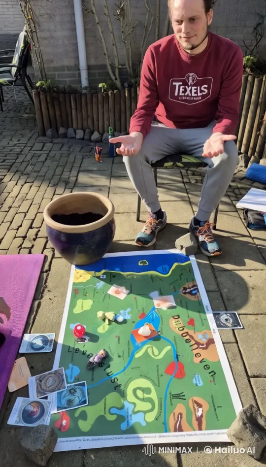 Outdoor Scene with Man Explaining by Map – AI Generated Video | Hailuo AI