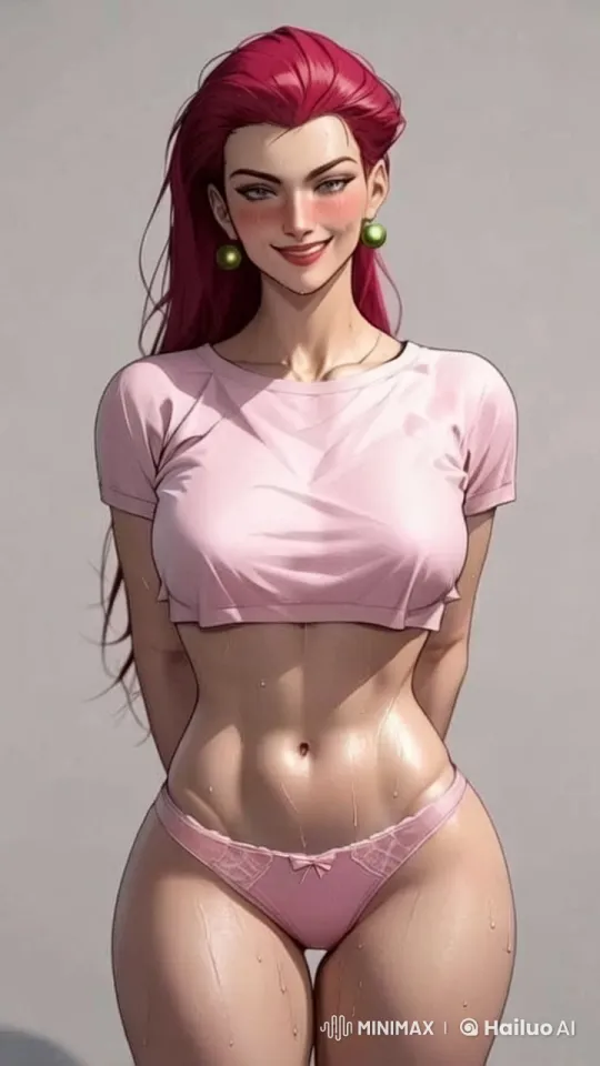Sensual Live2D Female Character in Water-Kissed Pose – AI Generated Video | Hailuo AI