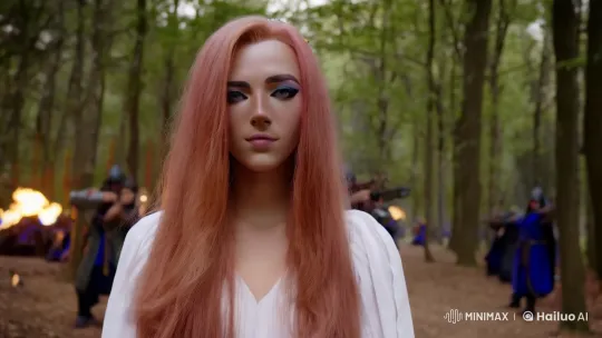 Trance-like Angelic Woman in Battleground Woods – AI Generated Video | Hailuo AI