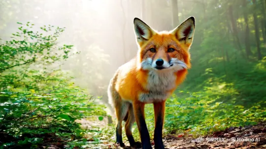 Fox in Sunlit Forest: A Study in Grace and Detail – AI Generated Video | Hailuo AI