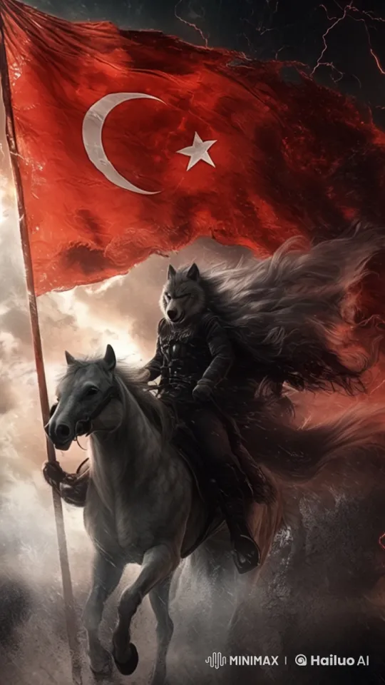 Ethereal Horse and Rider Gallop Through Stormy Landscape – AI Generated Video | Hailuo AI