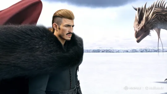 Warrior Faces Dragon in Snowy Fantasy Battle – AI Generated Video | Hailuo AI