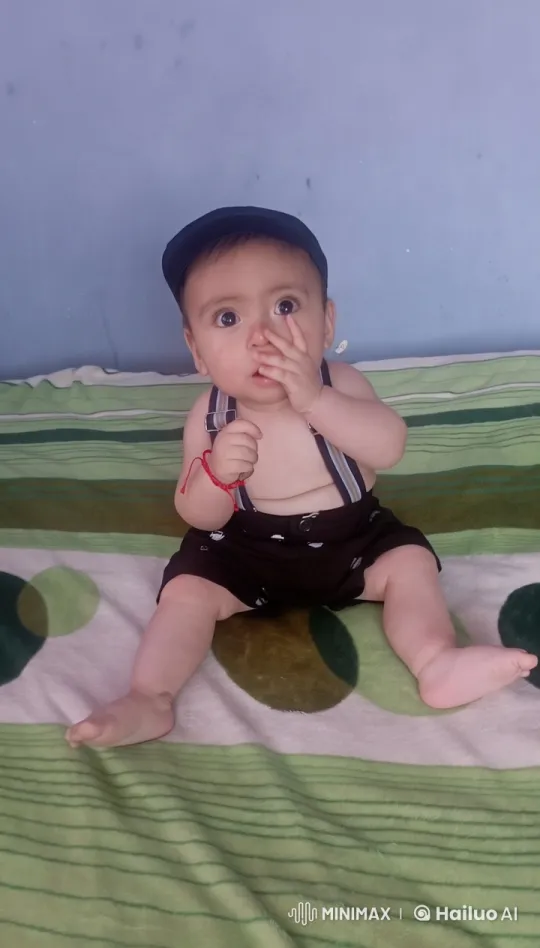 Animated Baby on Striped Blanket - Live2D Loop – AI Generated Video | Hailuo AI