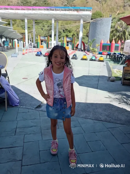 Amusement Park Adventure: Girl's Playful Dance and Kungfu Moves – AI Generated Video | Hailuo AI