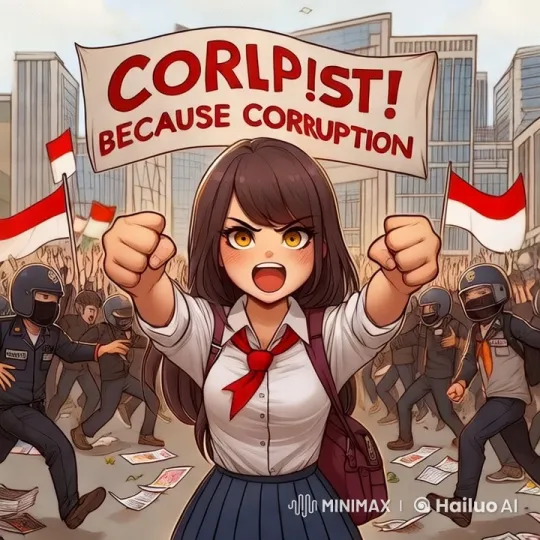 Vibrant Protest Scene: Young Girl's Defiant Stand – AI Generated Video | Hailuo AI