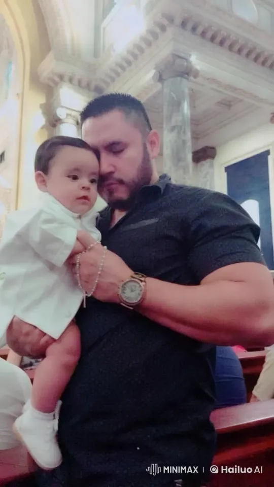 Man and Child in Grand Church with Rosary – AI Generated Video | Hailuo AI