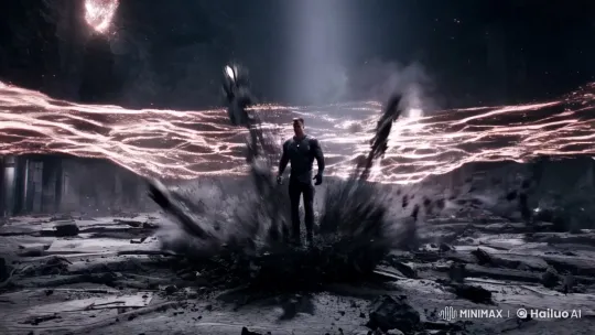 Superhuman Power Unleashed: Chaotic Force and Trembling Ground – AI Generated Video | Hailuo AI
