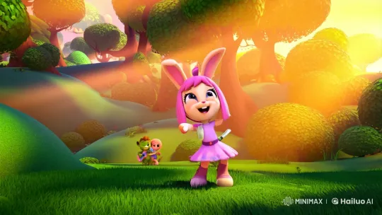 Rhythm Bunny Lulu Inspires Music Adventure in Enchanted Forest – AI Generated Video | Hailuo AI