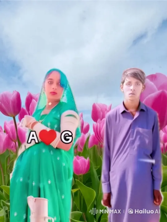 Traditional Attire Stand in Swaying Tulip Field – AI Generated Video | Hailuo AI