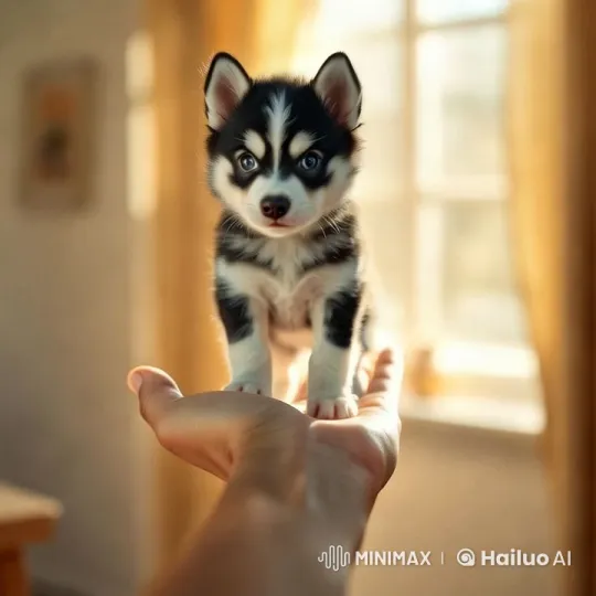 Adorable Puppy Joy in Warm, Cozy Setting – AI Generated Video | Hailuo AI