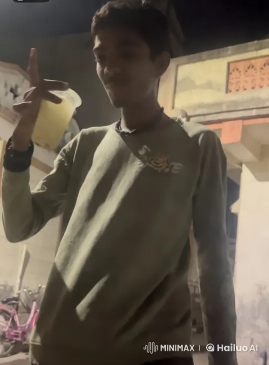 Young Man with Alcohol Bottle in Night Setting – AI Generated Video | Hailuo AI