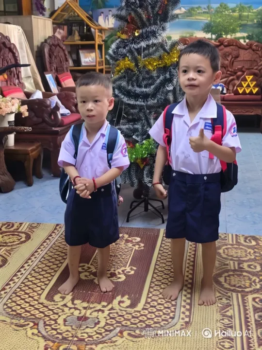 Young Boys Display Martial Arts in Festive School Setting – AI Generated Video | Hailuo AI
