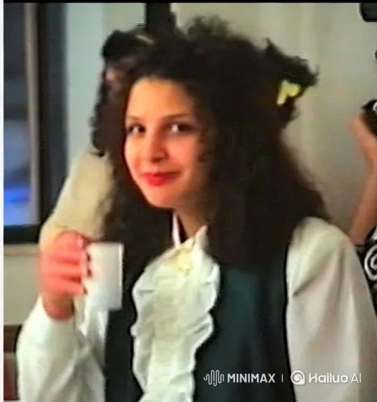 Woman in White Attire Sips from Cup in Elegant Setting – AI Generated Video | Hailuo AI