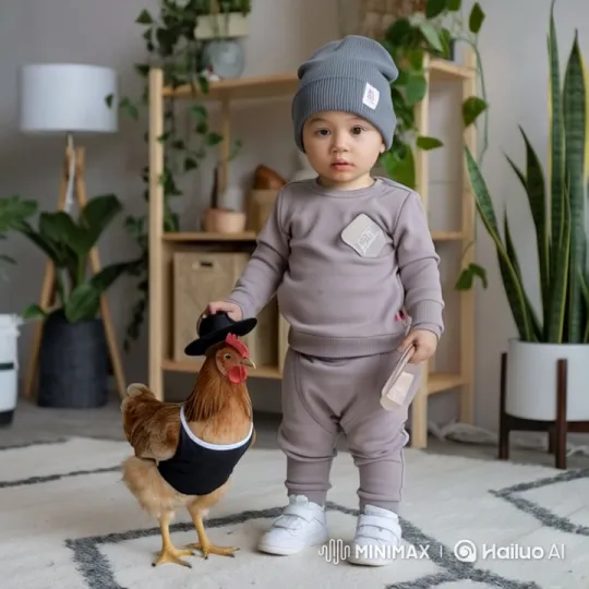 Live2D Animated Fight: Boy vs. Chicken – AI Generated Video | Hailuo AI