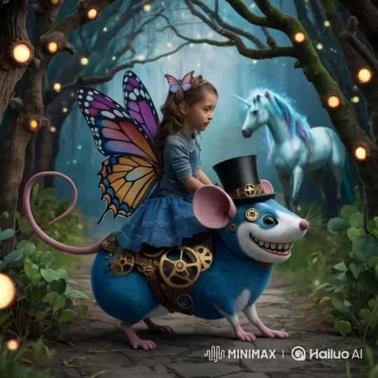 Gothic Fairy and Steampunk Mouse Race Through Enchanted Forest – AI Generated Video | Hailuo AI