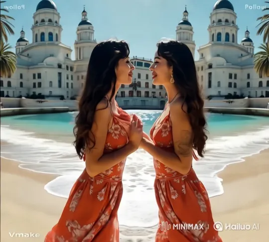 Romantic Embrace with Architectural Elegance – AI Generated Video | Hailuo AI