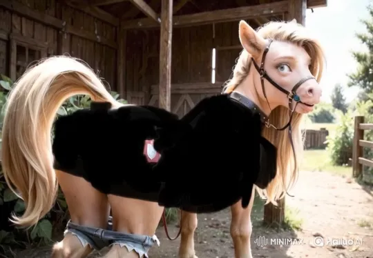 Horsegirl in Rustic Barn Amidst Serene Pastoral Scene – AI Generated Video | Hailuo AI
