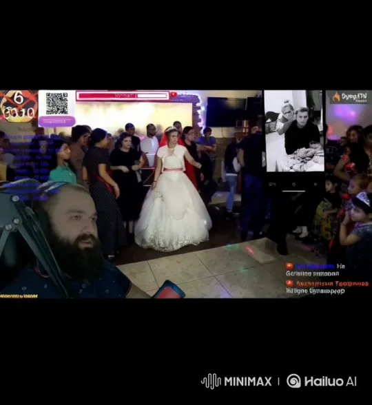 Lively Wedding Celebration with Elegant Guests Dancing – AI Generated Video | Hailuo AI