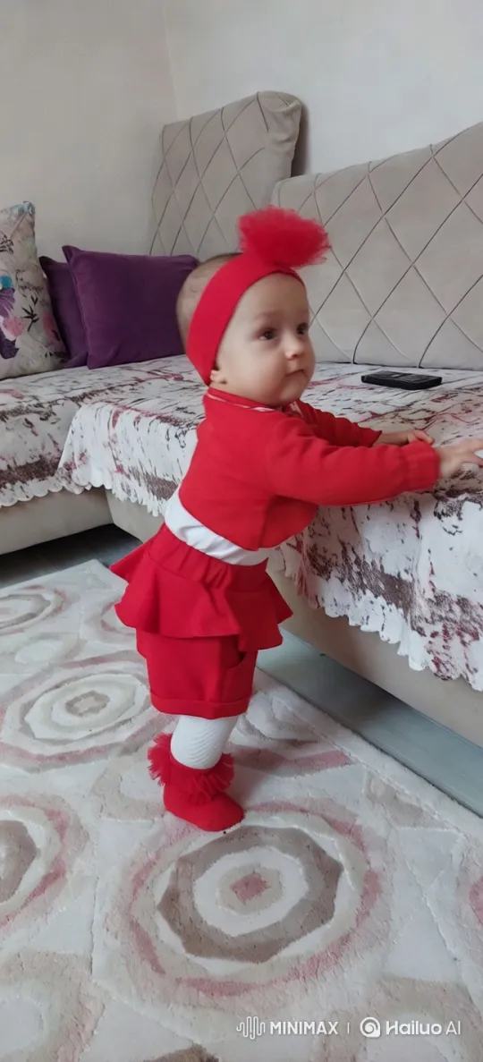 Baby Bounces Joyfully in Colorful Living Room – AI Generated Video | Hailuo AI