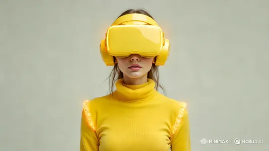 Yellow VR Experience: Immersive Tech Aesthetic – AI Generated Video | Hailuo AI